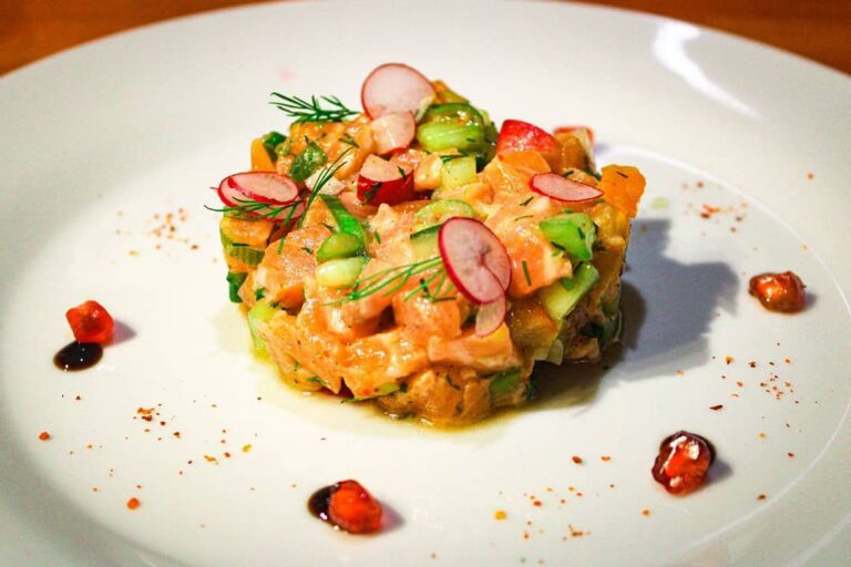 Tartare de saumon et haddock fumé