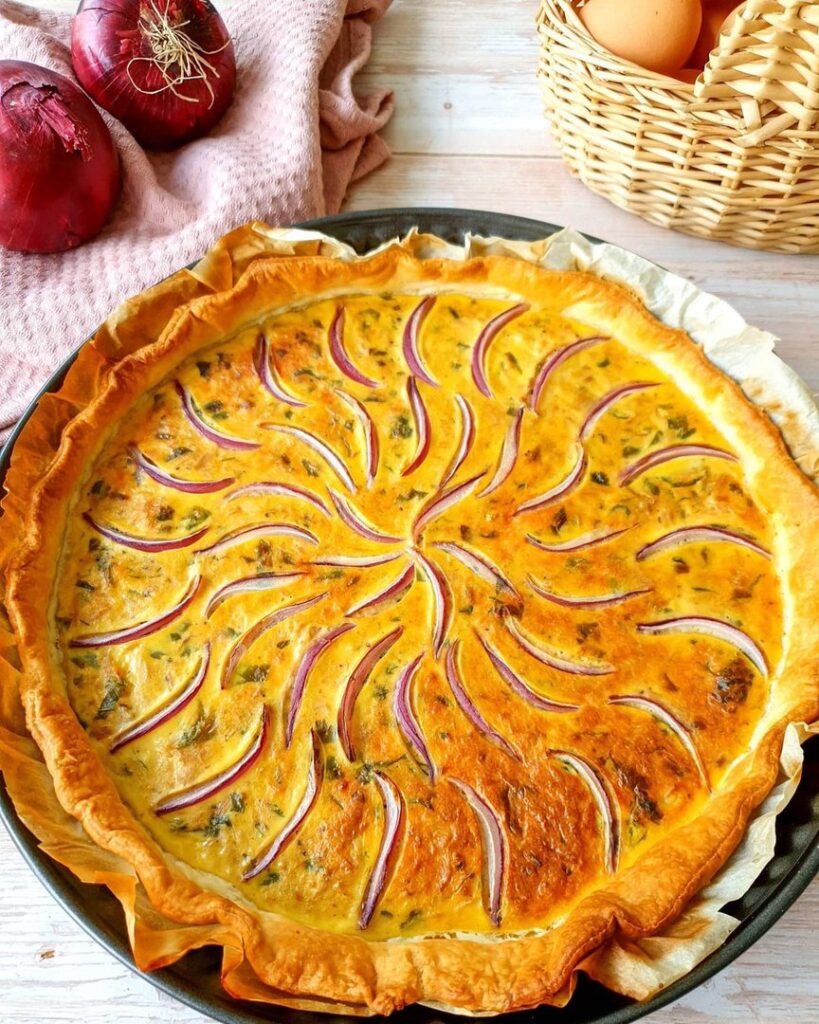 Tarte thon oignons rouges