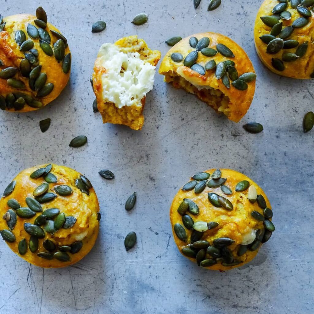 Muffins au butternut et chèvre