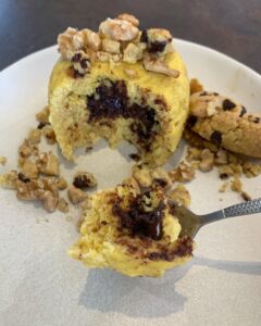 Bowl cake coeur coulant, cookie allégé et noix (swip)