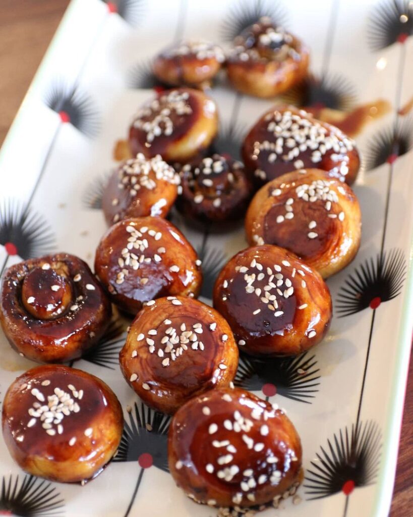 Champignons grillés sauce yakitori