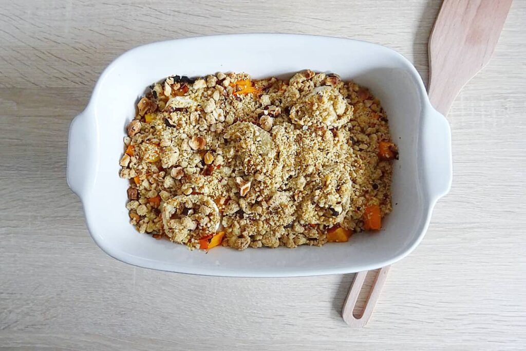 Crumble de butternut et noisettes très facile