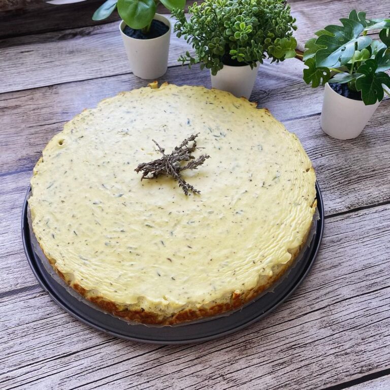 Cheesecake aux courgettes et au thym
