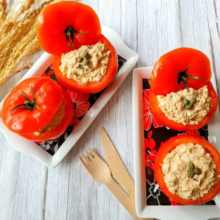 Tomates farcies thon oeuf fromage frais Tomates farcies thon oeuf fromage frais