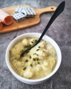 Velouté de courgettes et navet au kiri
