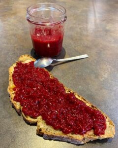 Confiture de framboises allégée en sucre
