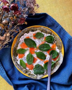 Wrap épinards au saumon et au fromage frais