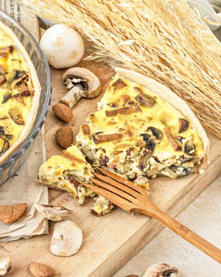 Quiche lorraine végétarienne avec option vegan Quiche lorraine végétarienne avec option vegan