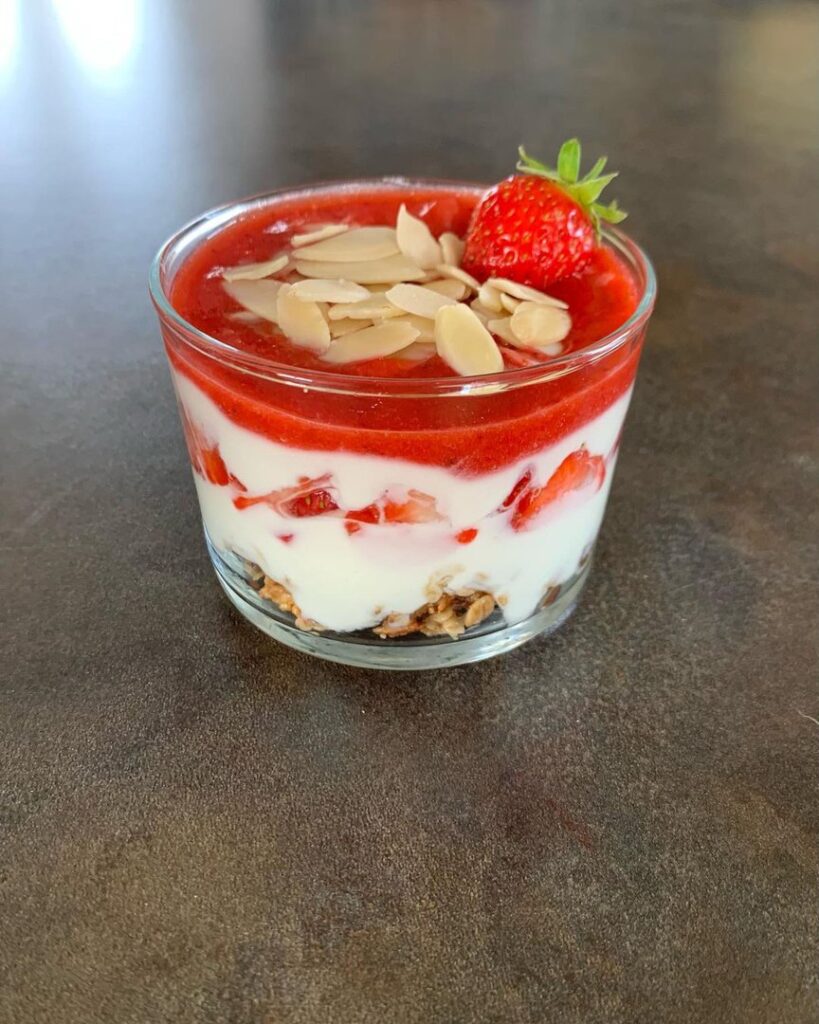 Verrine aux fraises