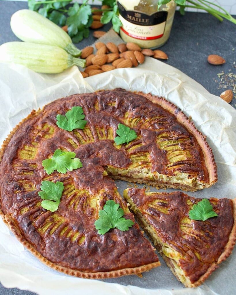 Tarte courgettes façon amandine