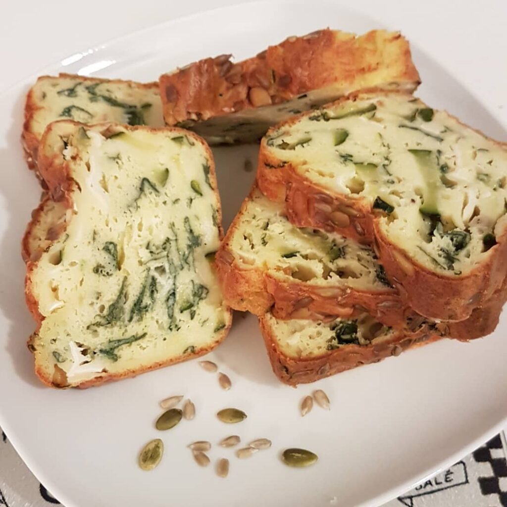 Cake courgette chèvre épinards