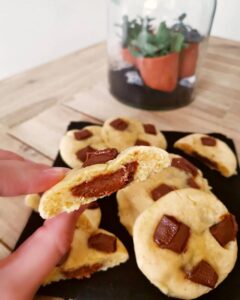 Cookies cœur pâte à tartiner chocolat-noisettes