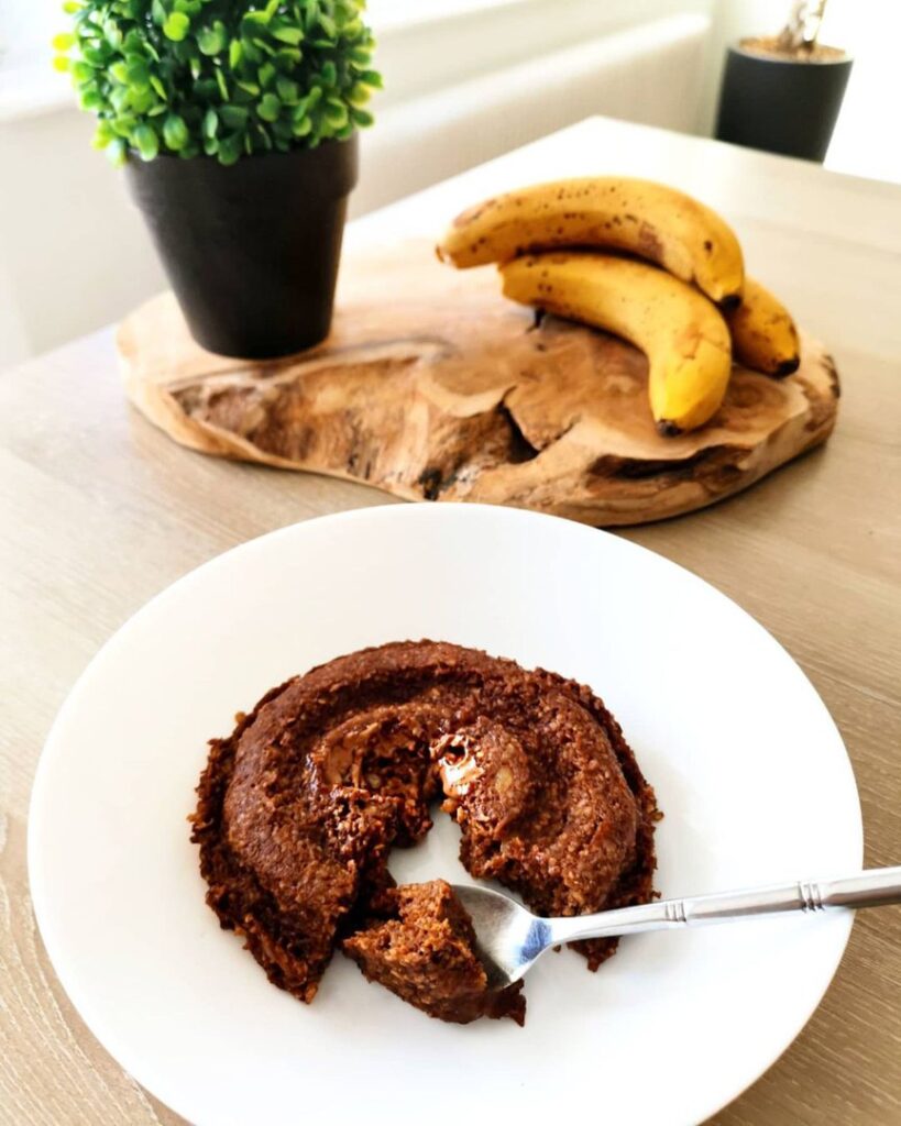 Bowlcake banane coeur coulant chocolat