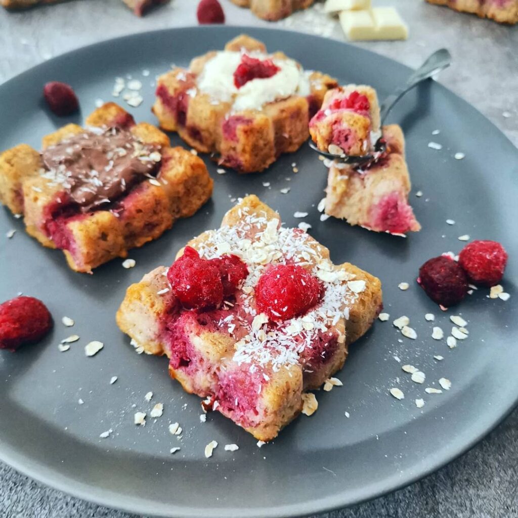 Fondants à l&rsquo;avoine, bananes et framboises