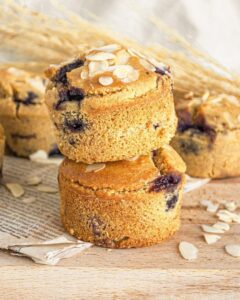 Muffins citron et myrtilles vegan et sans gluten