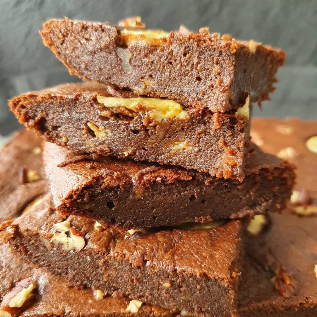 Brownie choco banane pecan