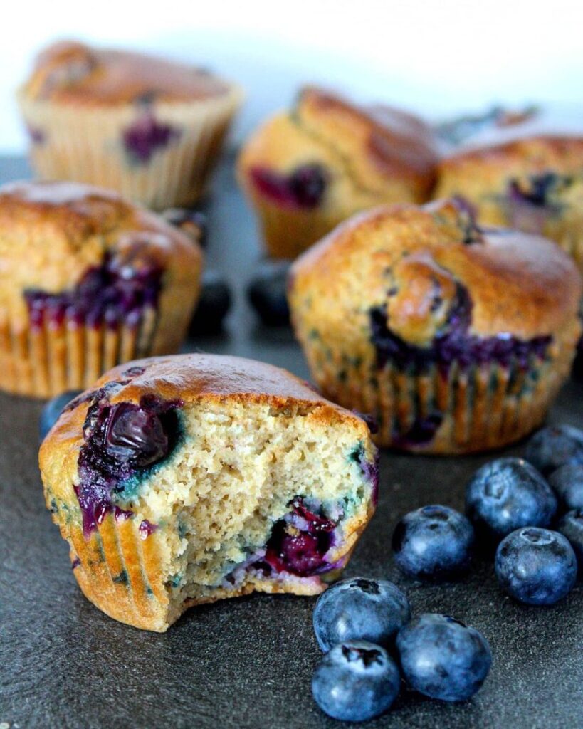 Muffins myrtilles sans matière grasse