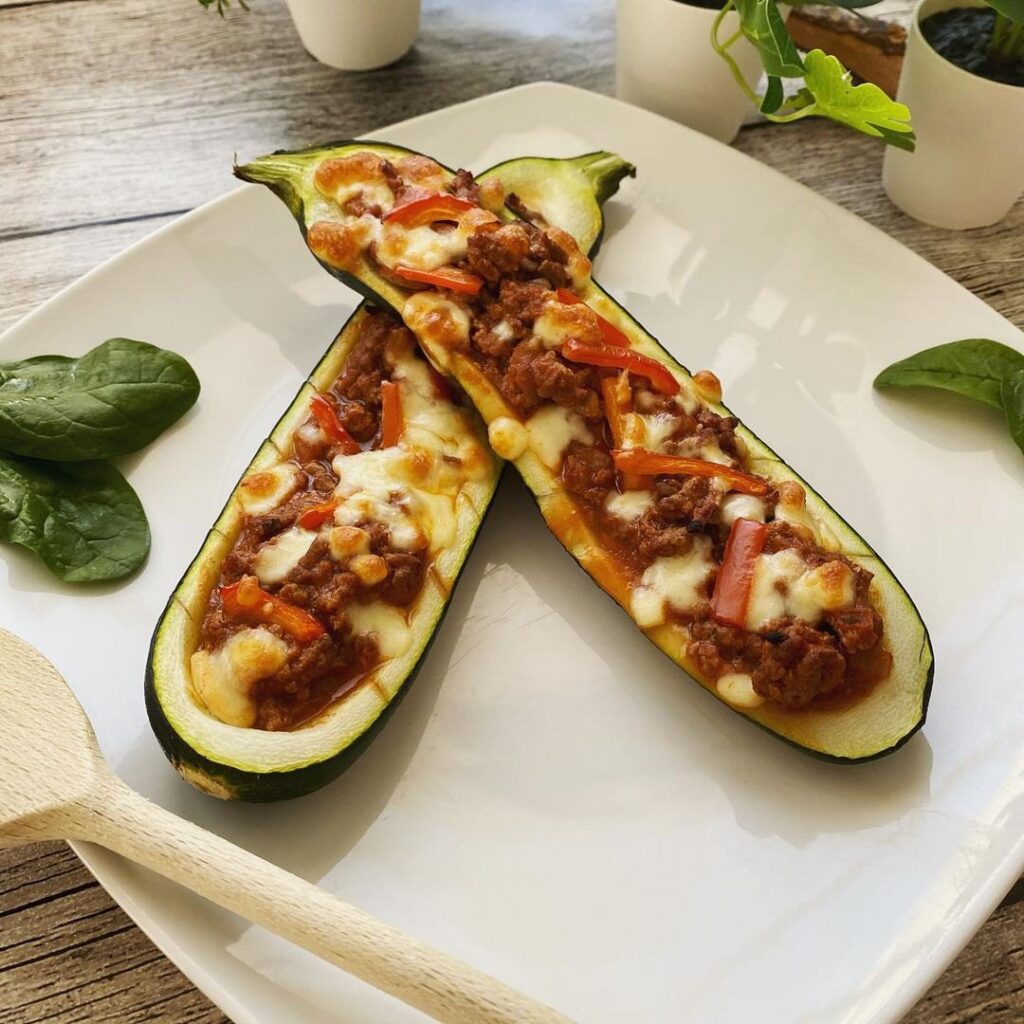 Courgettes farcies façon pizza
