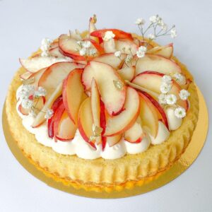 Tarte génoise pêche