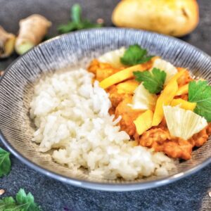 Aamer dal – dahl de lentilles corail à la mangue et ananas