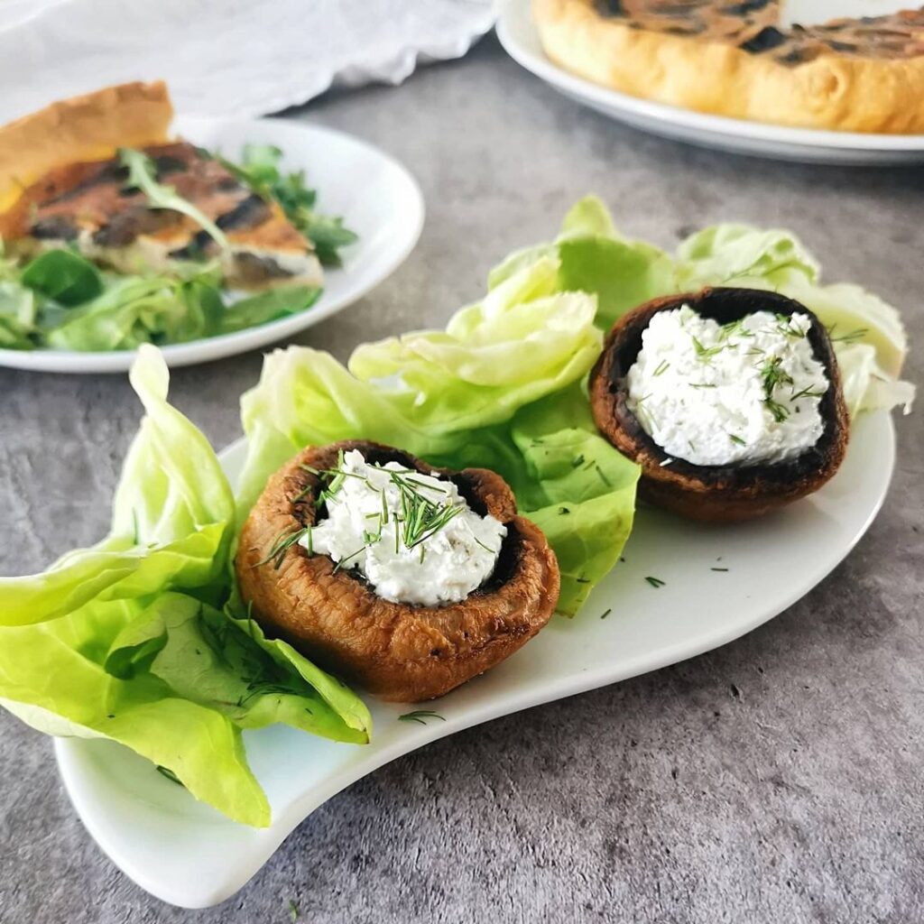 Champignons farcis au tartare® ail et fines herbes