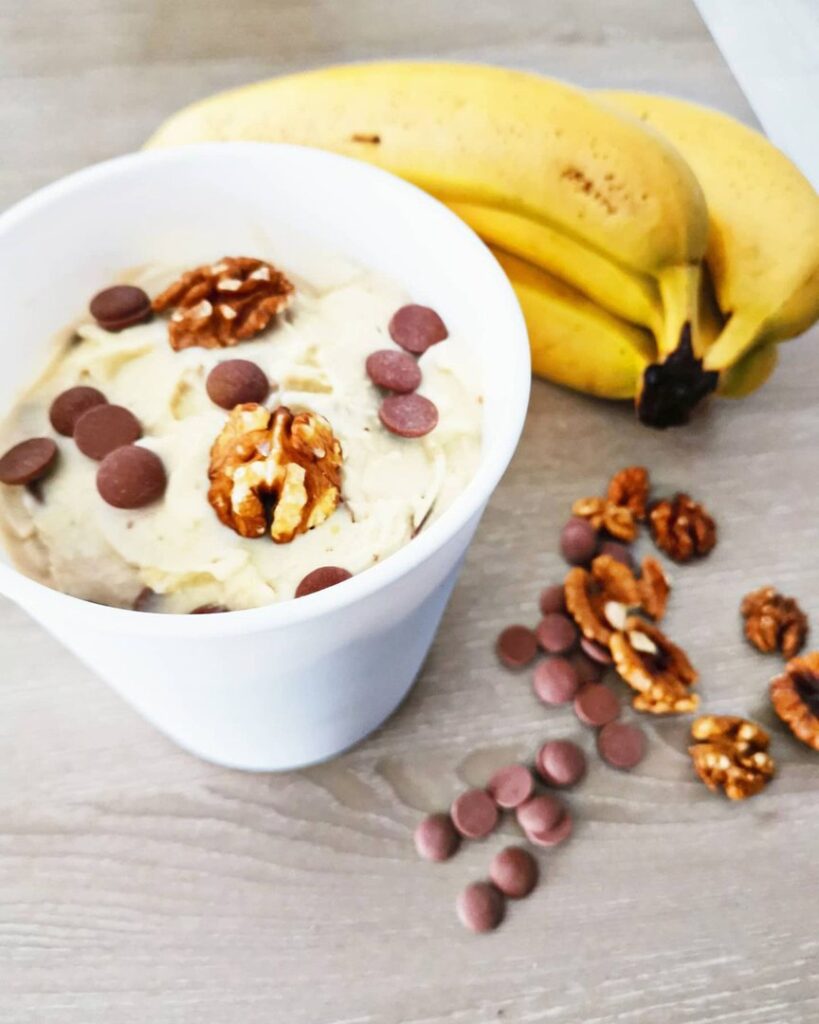 Ma glace bananes, chocolat et noix façon ben et jerry&rsquo;s