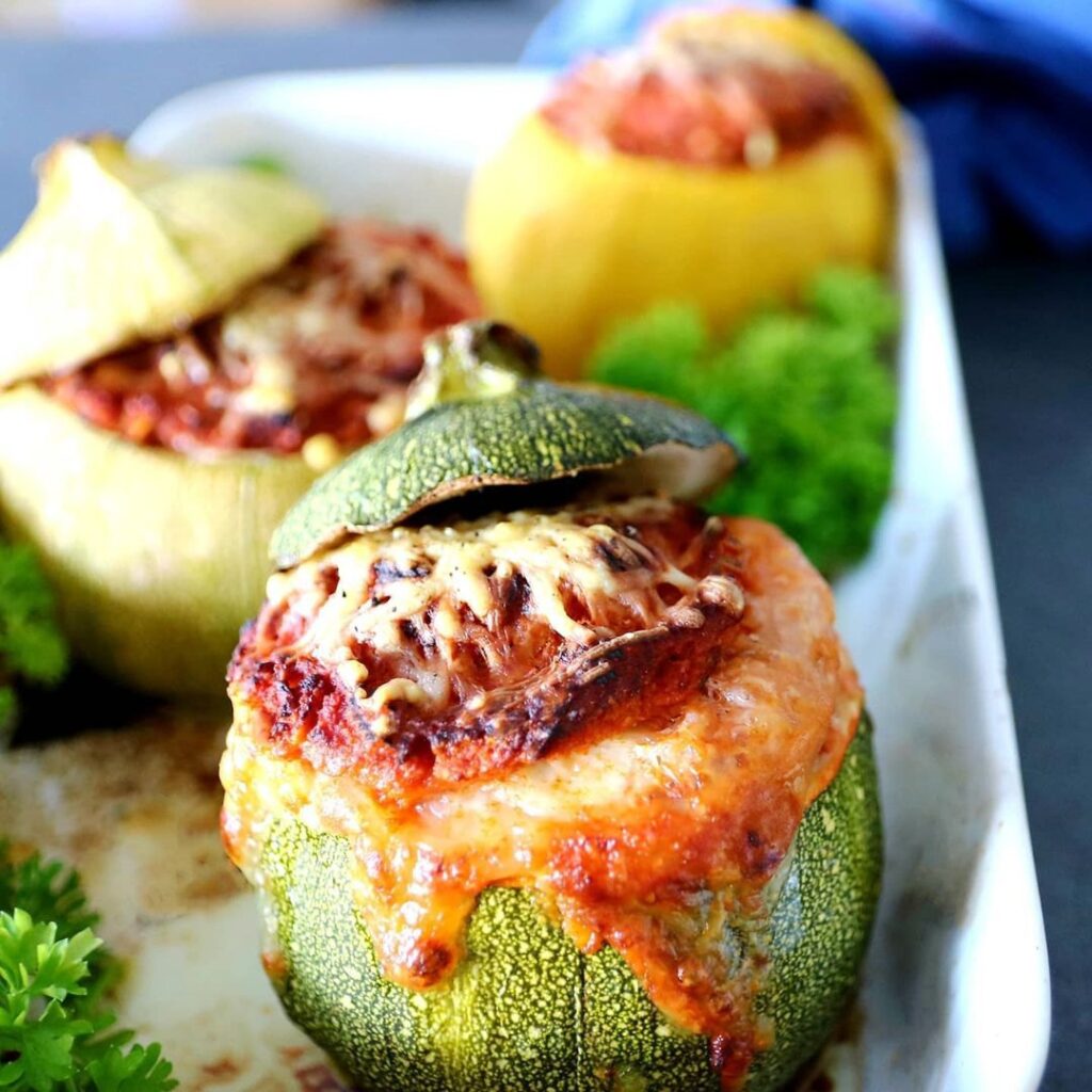 Courgettes farcies végétariennes