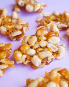 Snack cacahuètes au caramel
