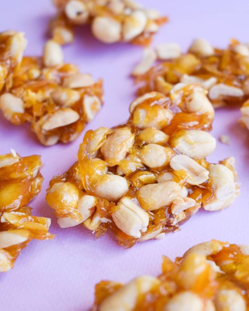 Snack cacahuètes au caramel