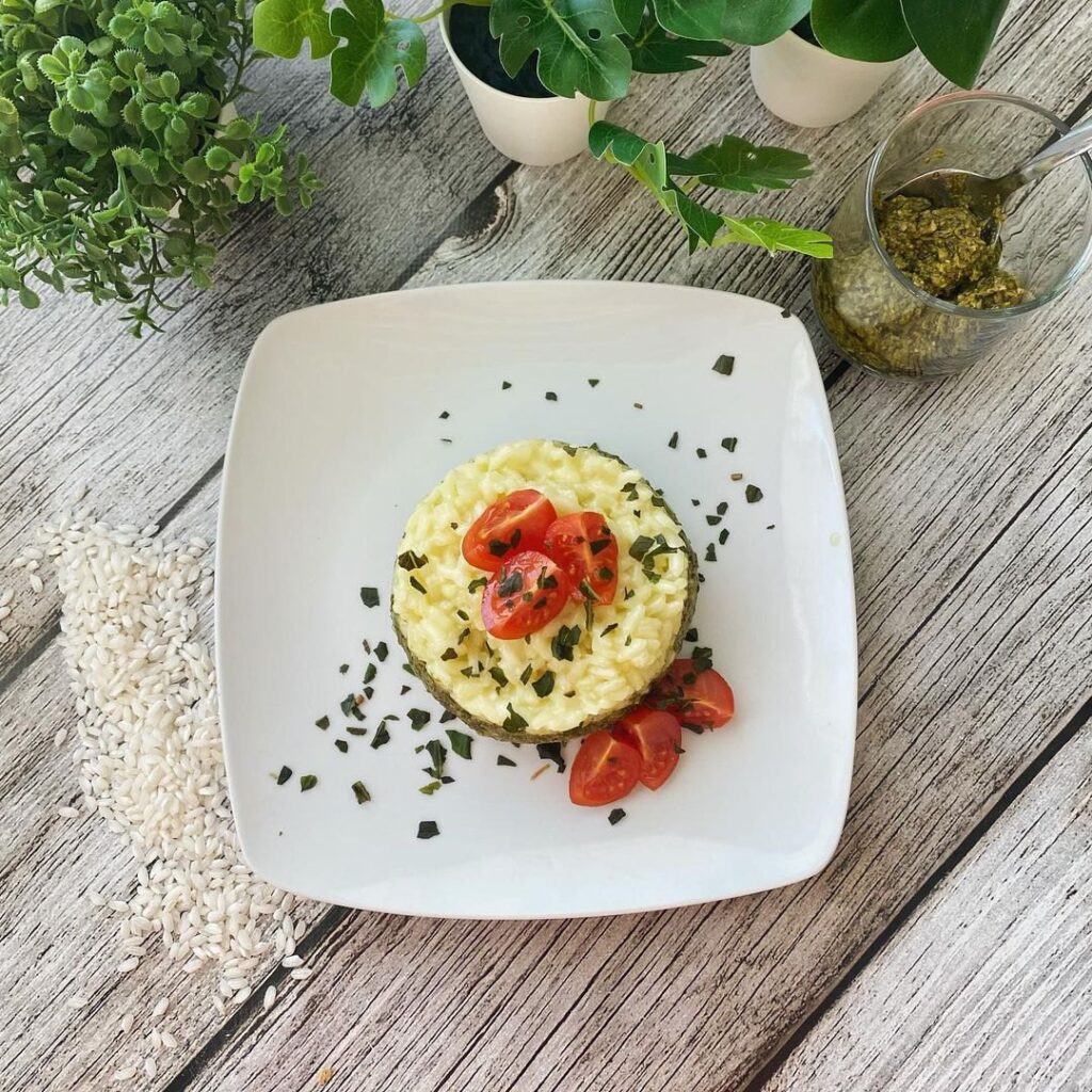Risotto milanais au pesto