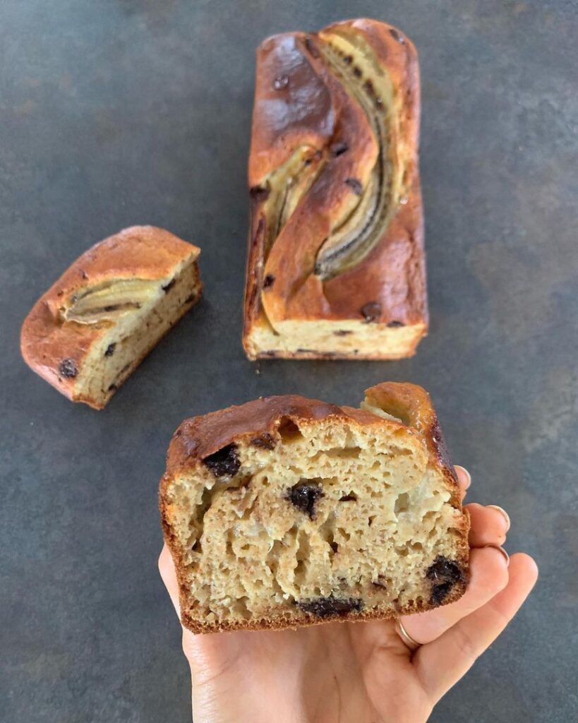 Cake à la banane et pépites de chocolat