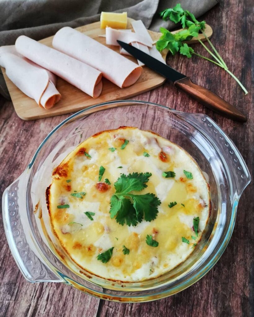 Gratin de chou blanc aux lardons et béchamel