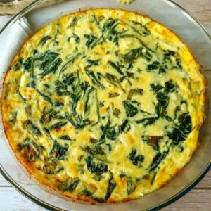 Clafoutis épinards féta