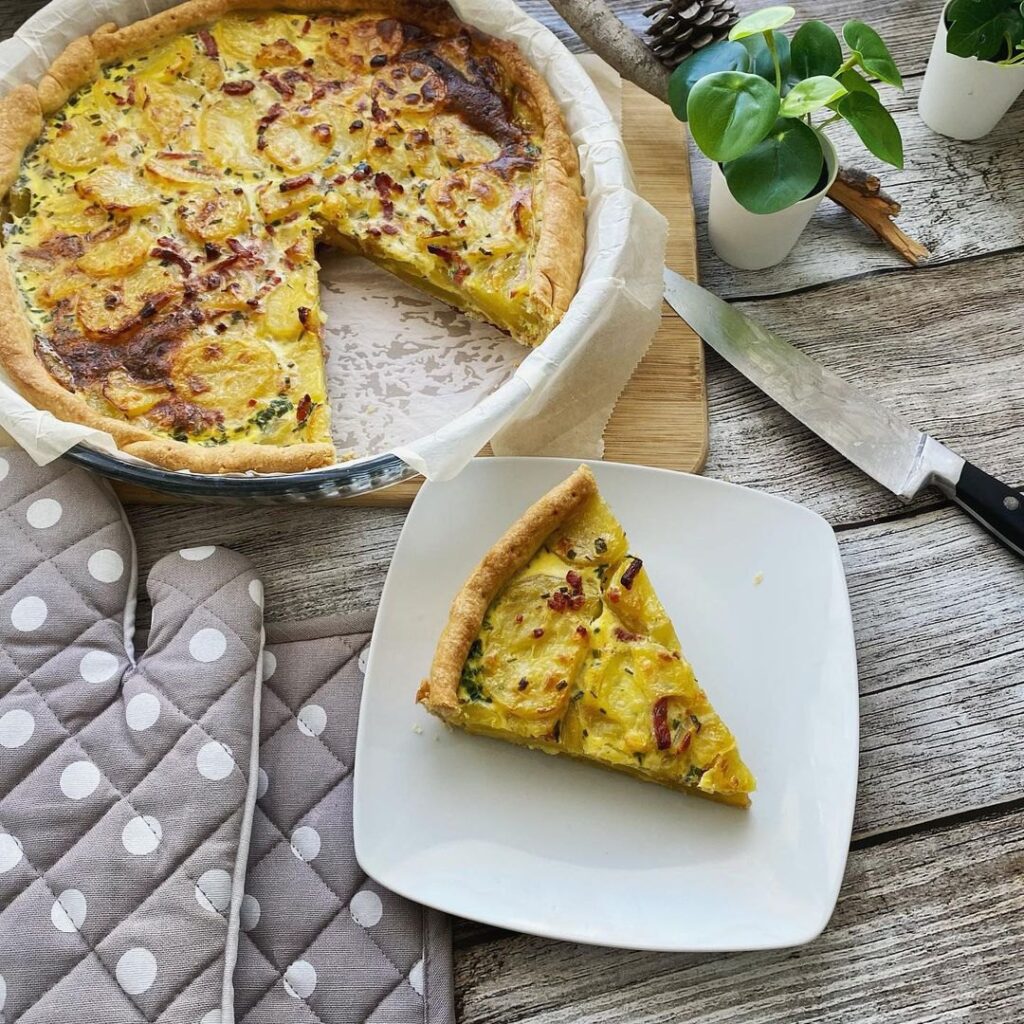 Tarte paysanne pommes de terre et lardons