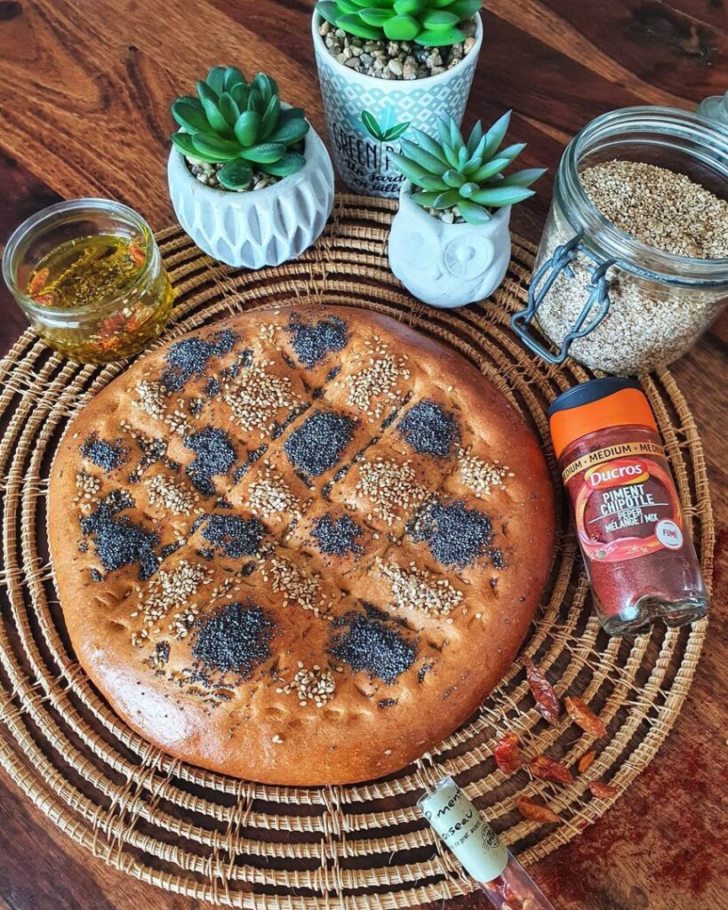 Focaccia au piment chipotle fumé