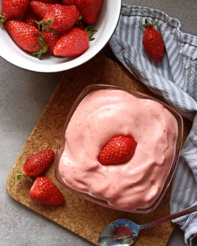 Mousses de fraises maison
