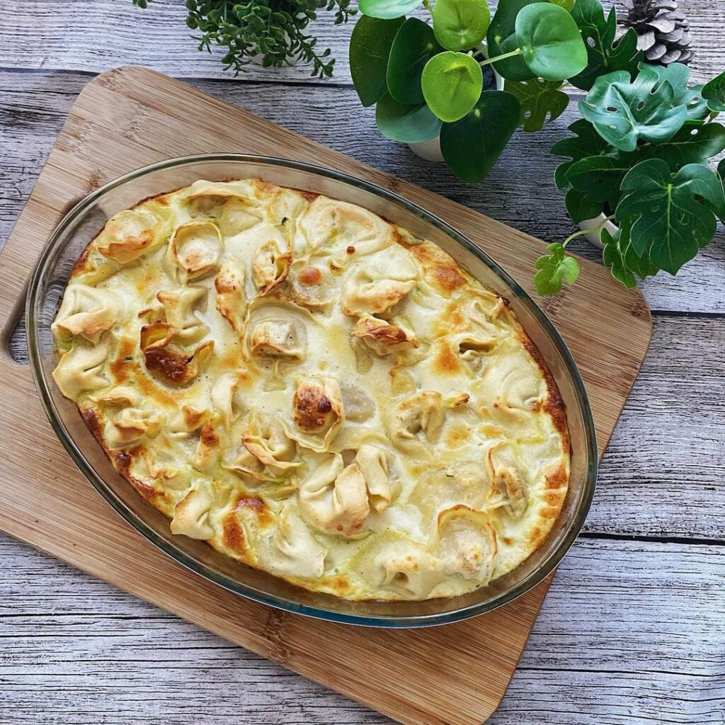 Gratin de tortellinis aux courgettes