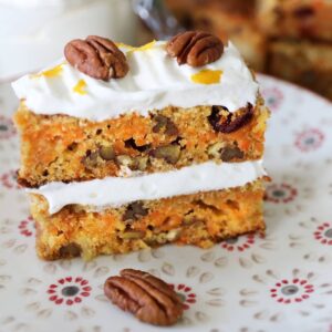 Carrot cake ananas, noix de pécan et cranberry