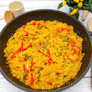 Boulgour curry poivrons