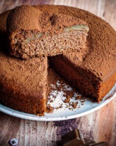 Gâteau coulant aux marrons avec crème de marrons