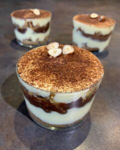 Tiramisu chocolat-noisettes ultra leger