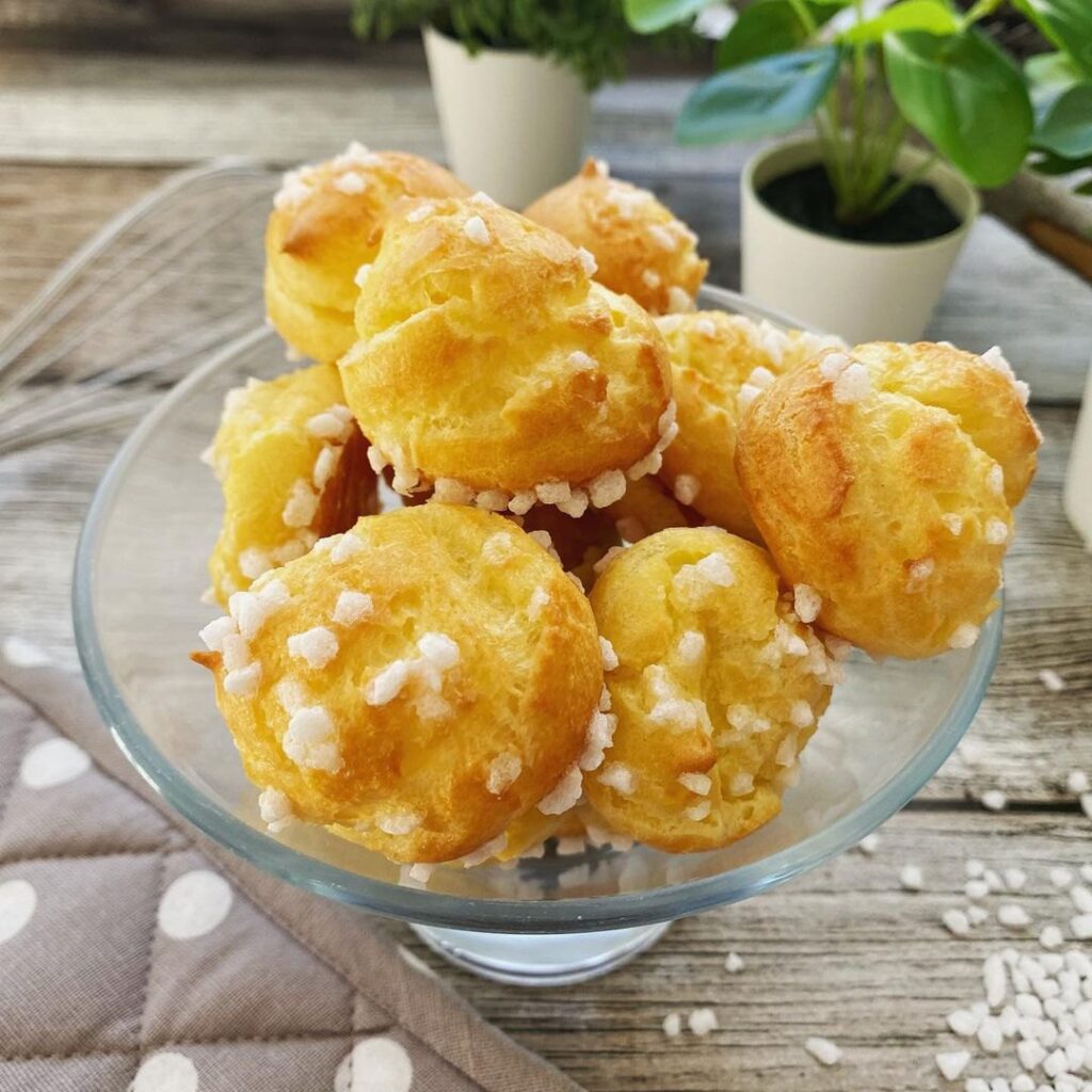 Chouquettes au sucre maison