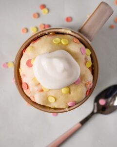 Mug cake à la vanille