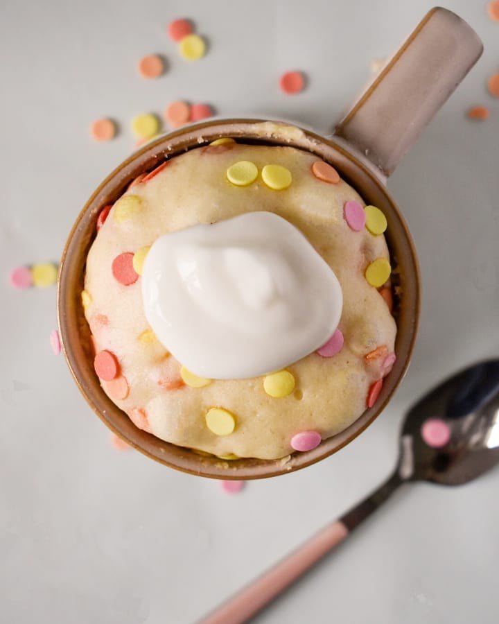 Mug cake à la vanille