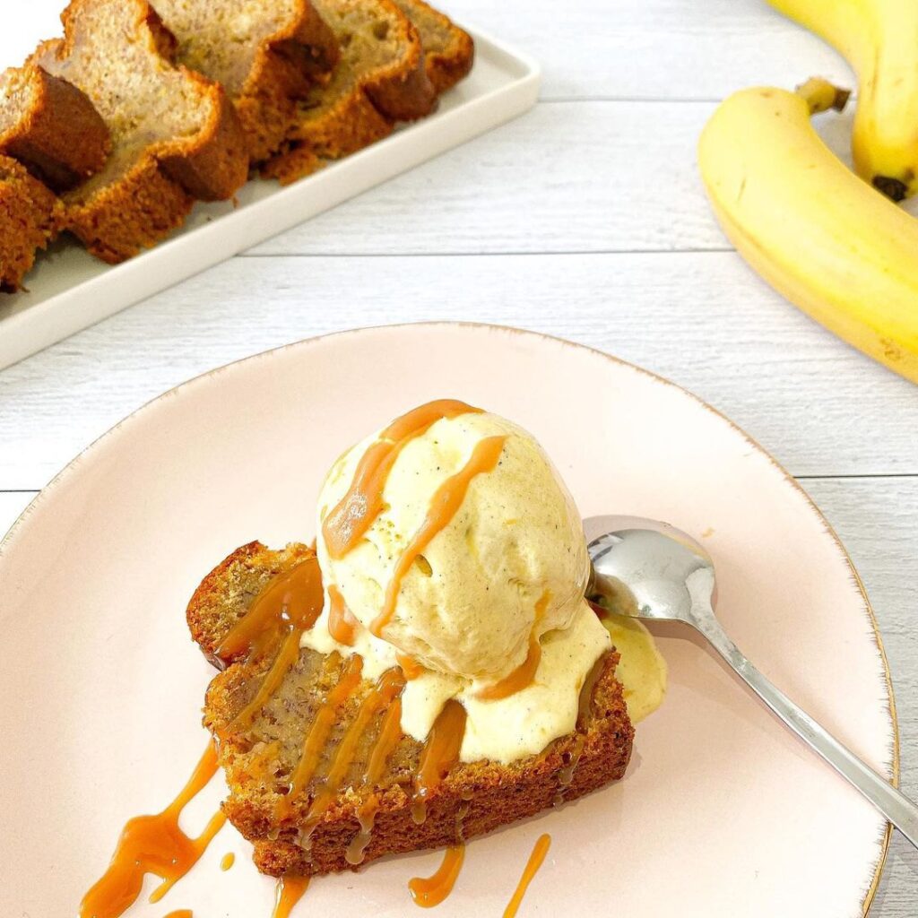 Banana bread x caramel au beurre salé