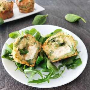 Muffins aux épinards et gorgonzola mascarpone