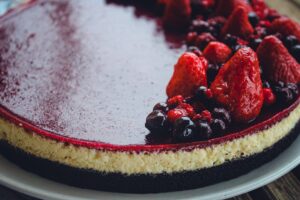 Cheesecake oreos, coulis de fruits rouges