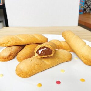 Barrinhas de biscoito e nutella