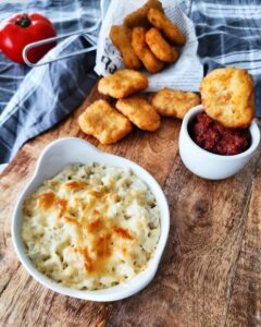 Gratin de topinambour, nuggets et ketchup de betteraves