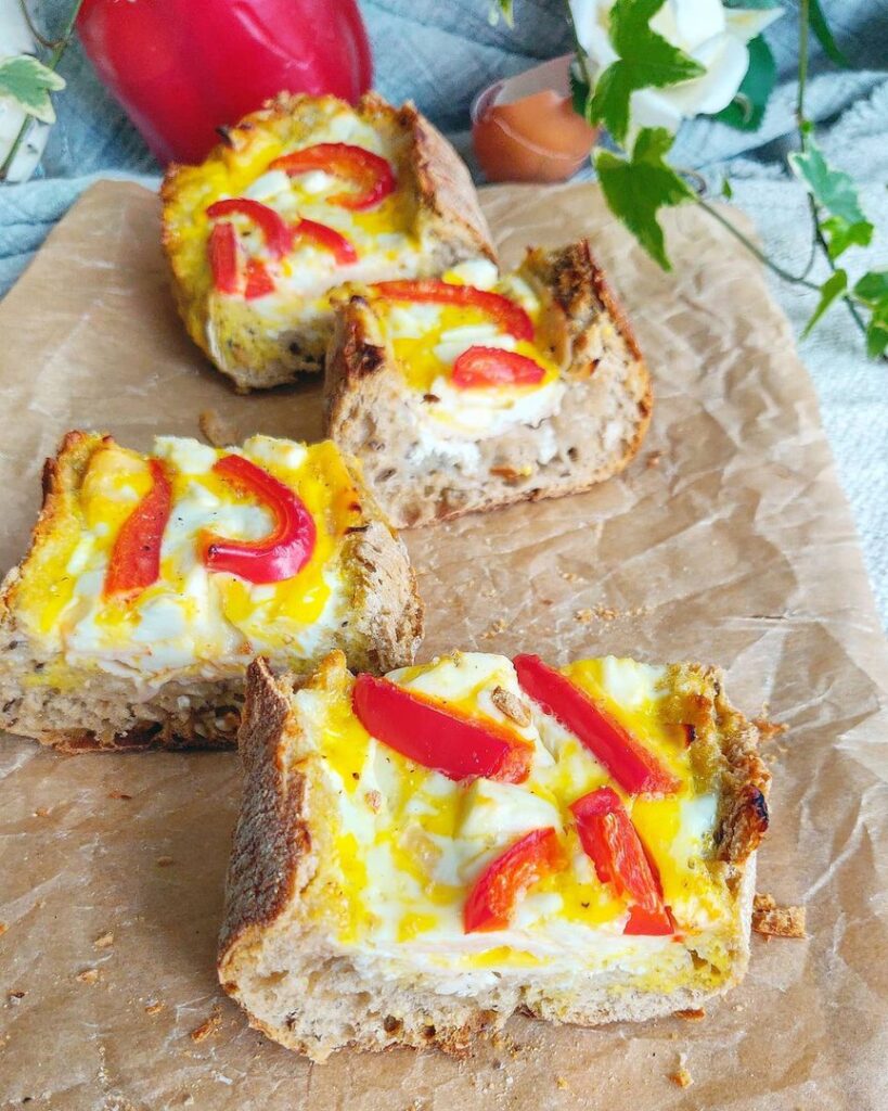 Pain façon omelette et poulet